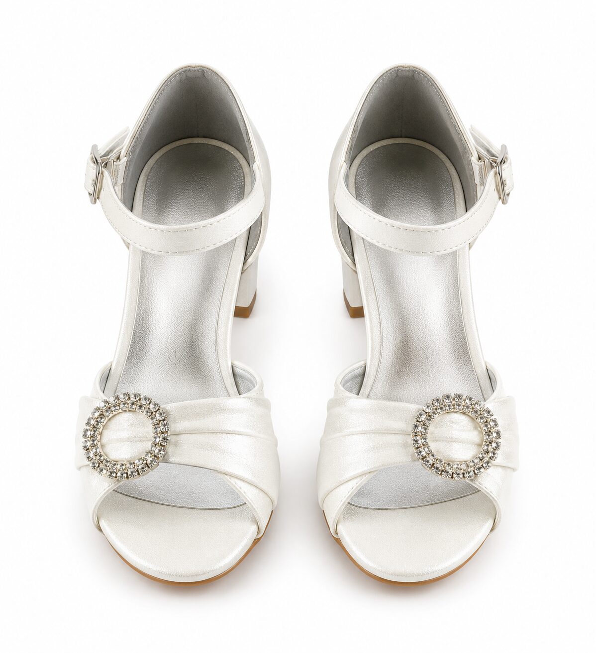 White Communion Shoes With Heels image 0