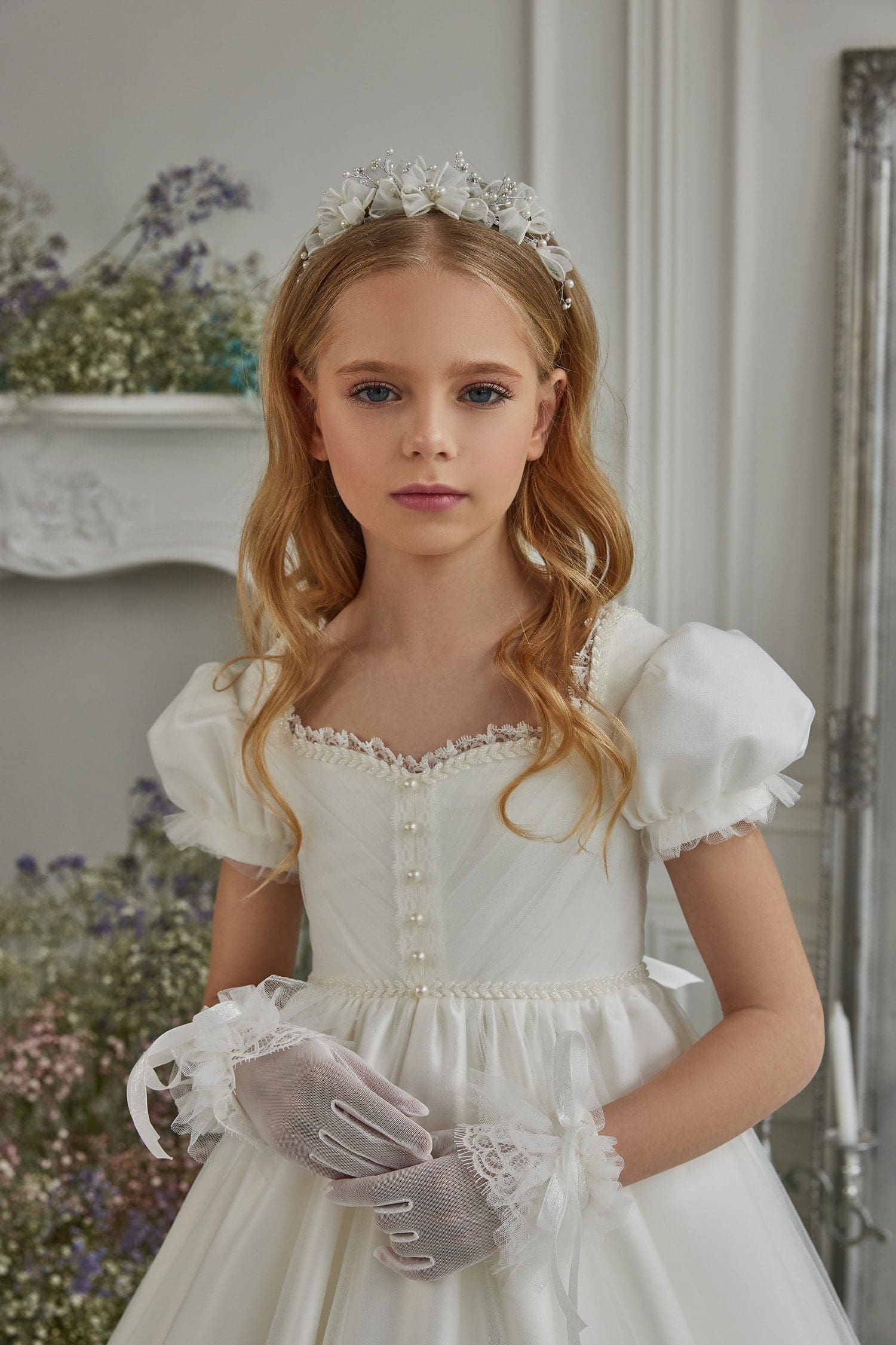 Girls Holy Communion Gloves - Sandra image 0