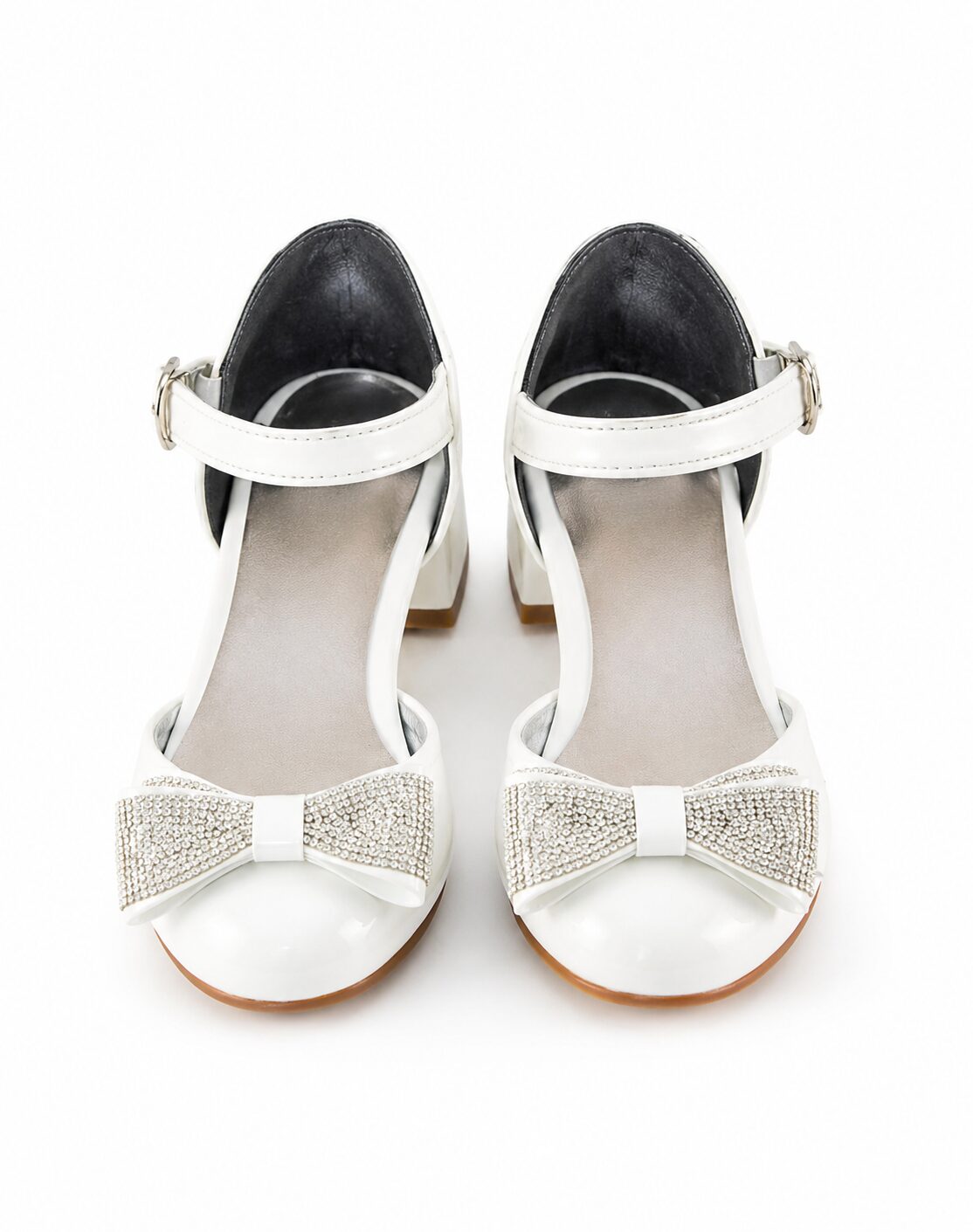 Girls White Occasion Shoes With Heels image 0