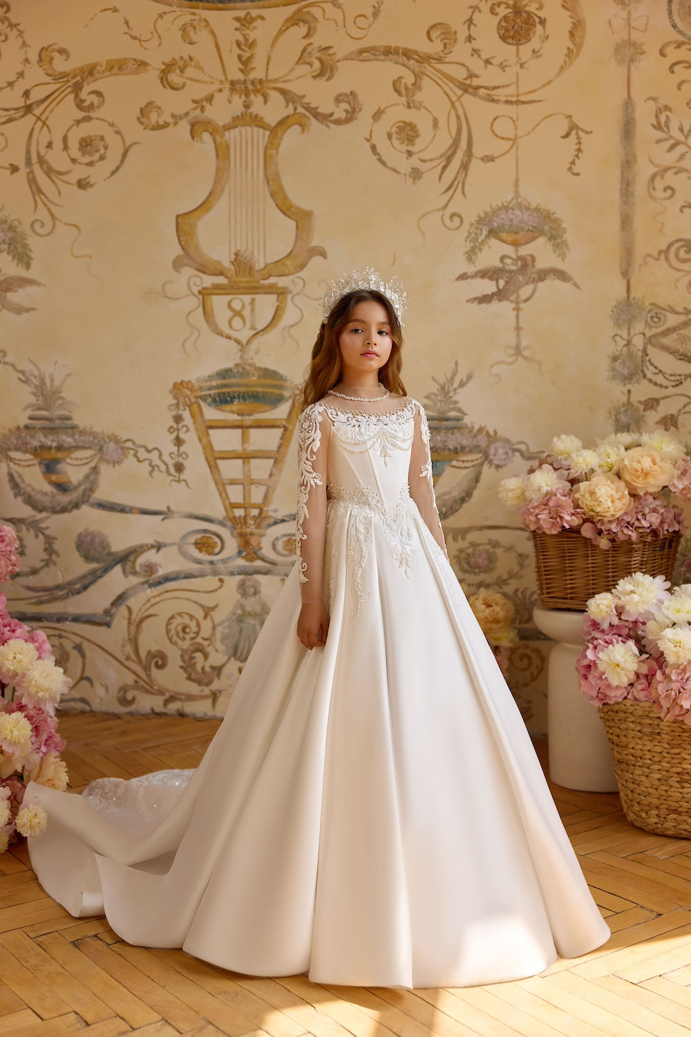 luxury girls' dresses Majestic Pearl | Girls Occasion Dress 8 Years (140cm) 72 Made To Order Sizes:AU 2XL/16 F Is for Faerie 28092023promo