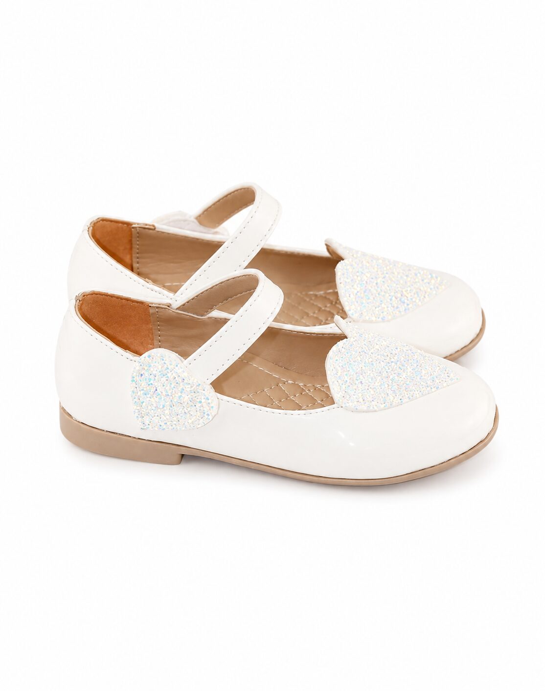 White Occasion Shoes For Little Girls image 1