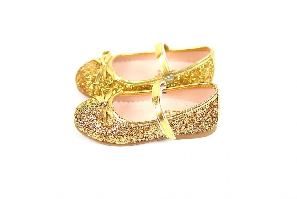 Gold Glittery Girl Shoes image 3