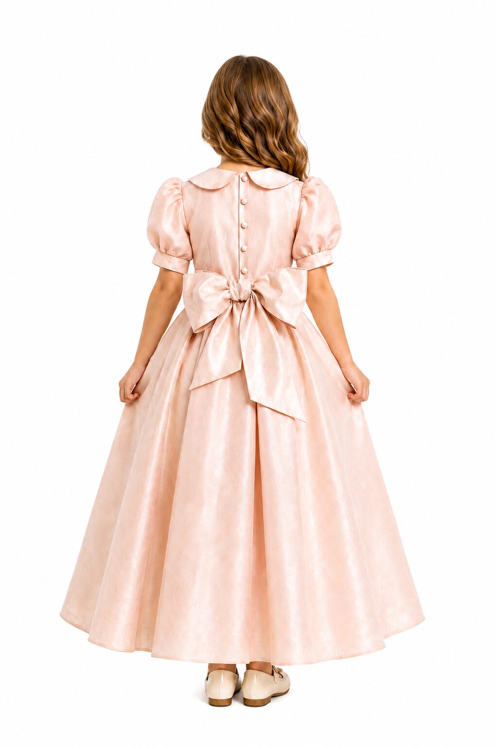 Silk Pink Flower Girl Dresses image 1