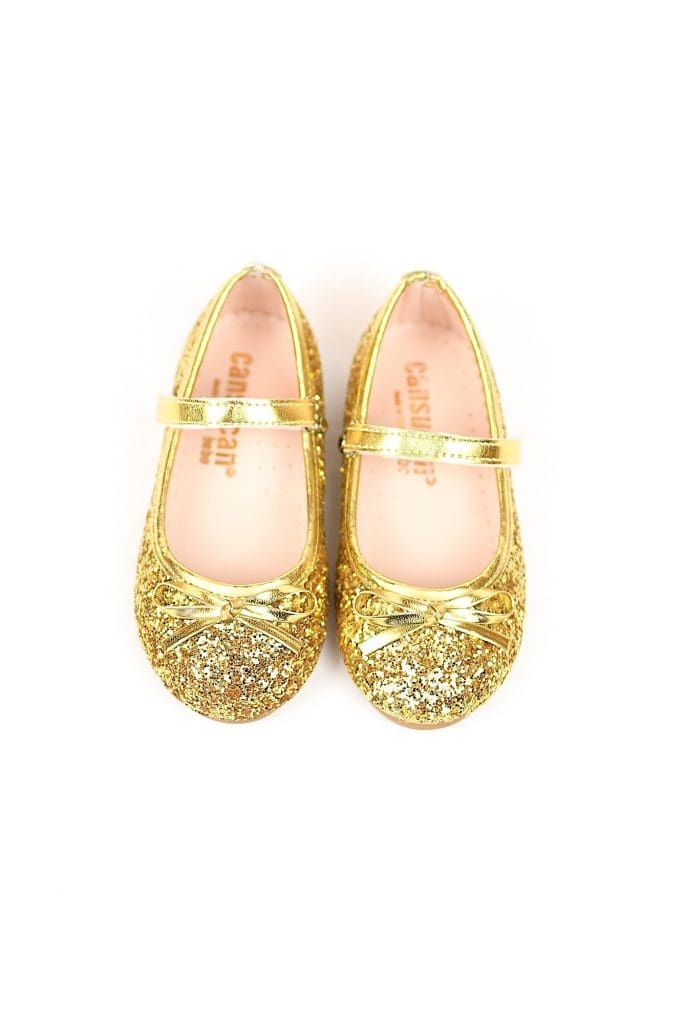 Gold Glittery Girl Shoes image 2