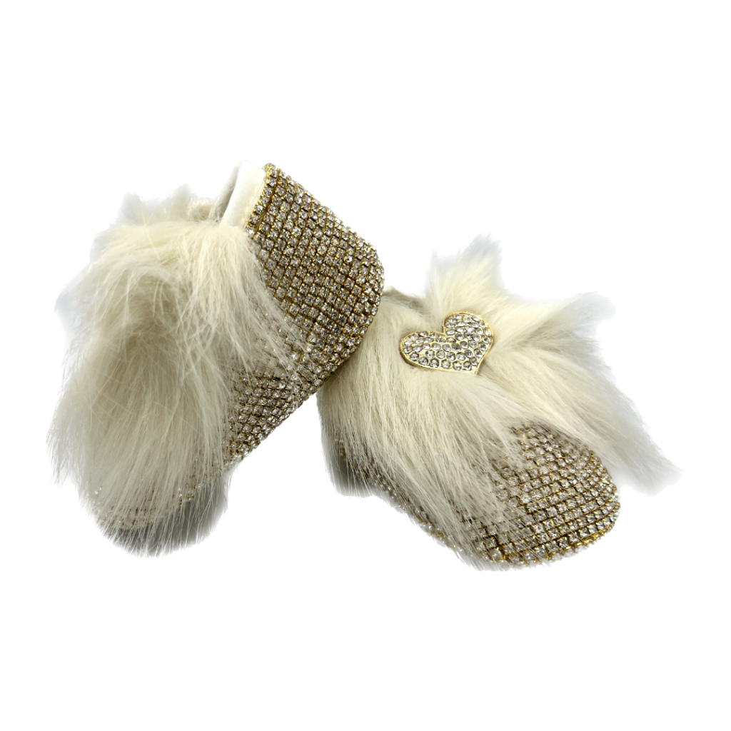 Baby Crystal Shoes - Furry Heart image 0