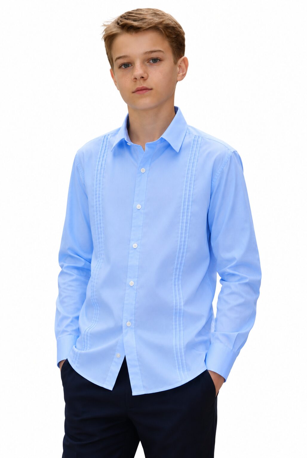 Boys Cotton Blue Shirt
