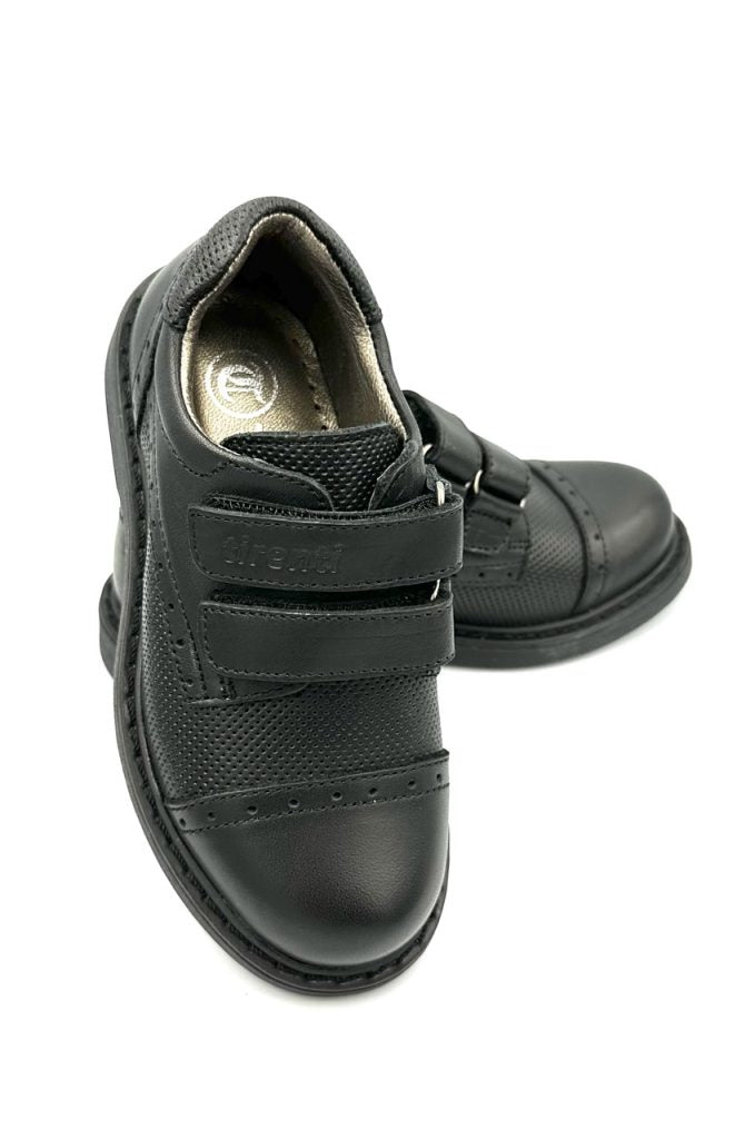 Kids Leather Black School Shoes