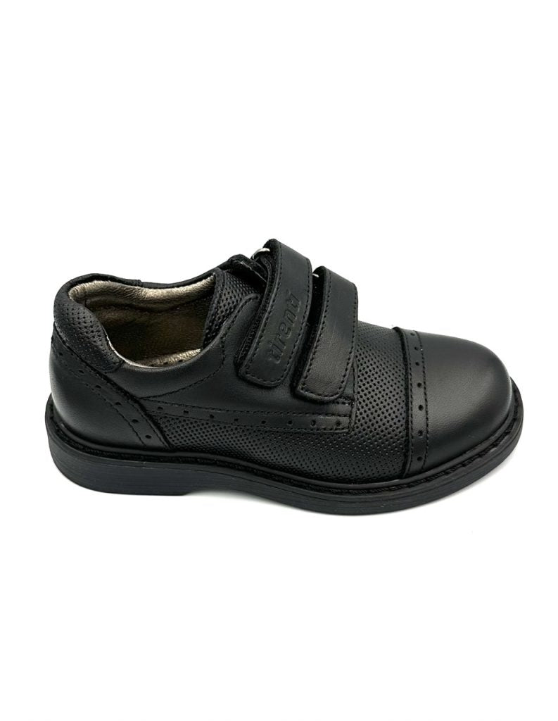 Kids Leather Black School Shoes