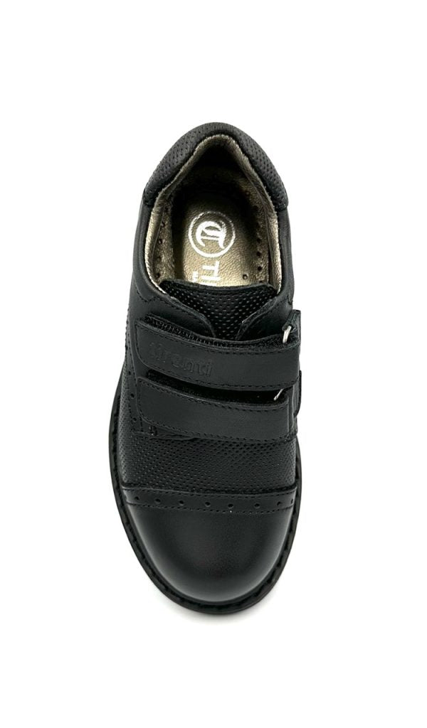 Kids Leather Black School Shoes