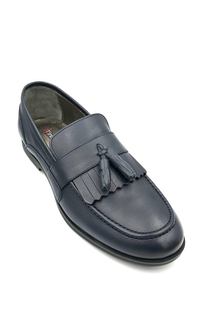 Boys Leather Navy Shoes