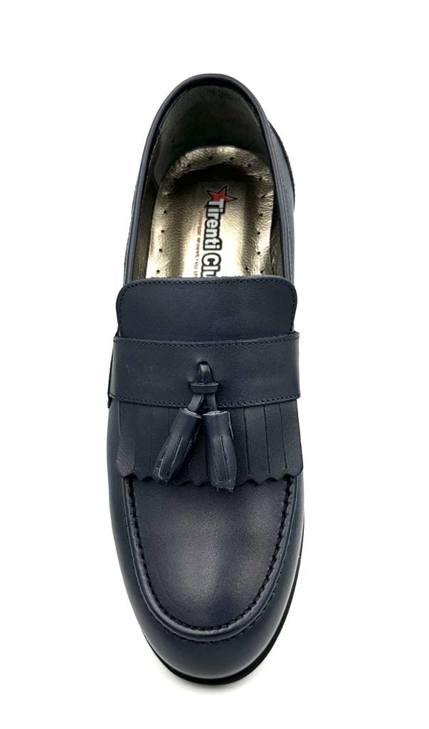 Boys Leather Navy Shoes