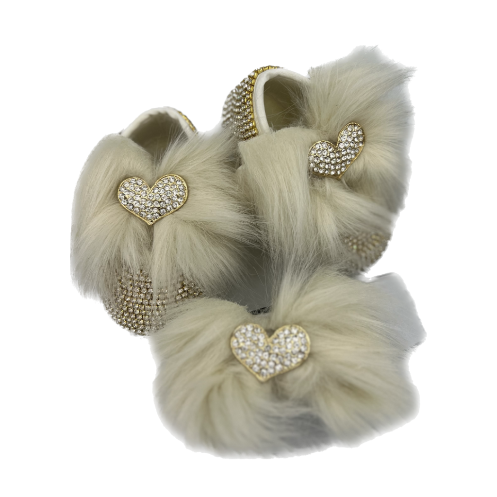 Baby Crystal Shoes - Furry Heart image 3