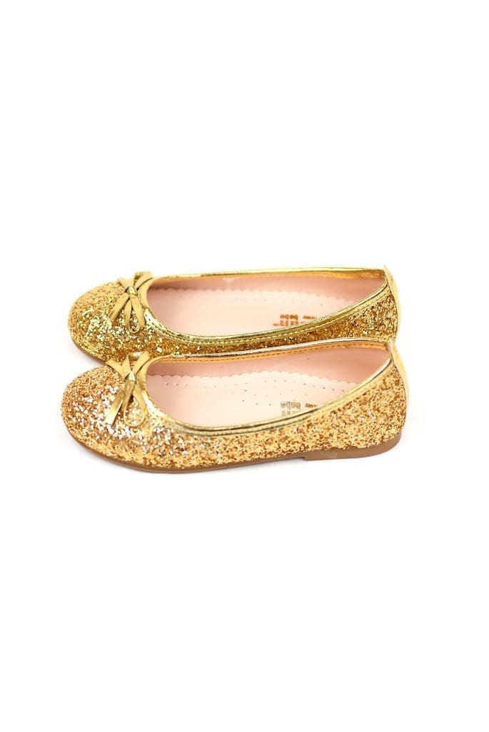 Gold Glittery Girl Shoes image 1