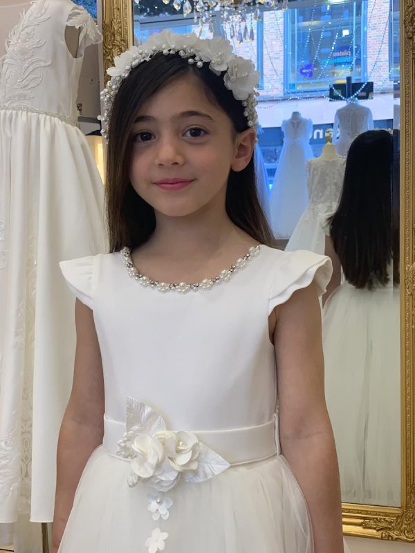 LITTLE GIRL BRIDESMAID DRESSES Emilie Ivory