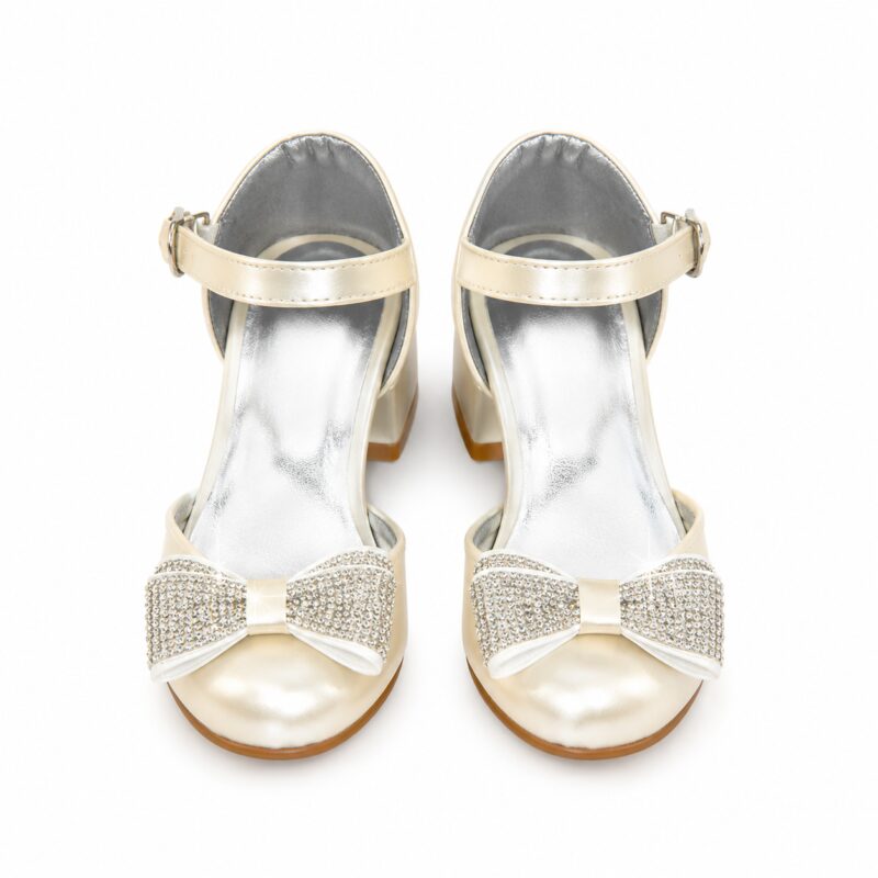 Girls Pearl Occasion Shoes With Heels