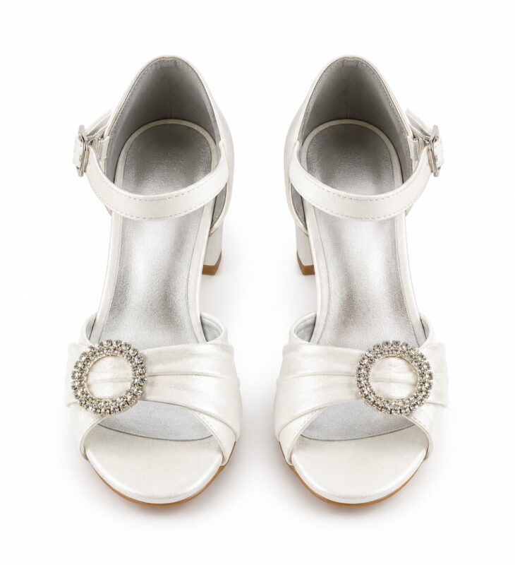 White Communion Shoes With Heels