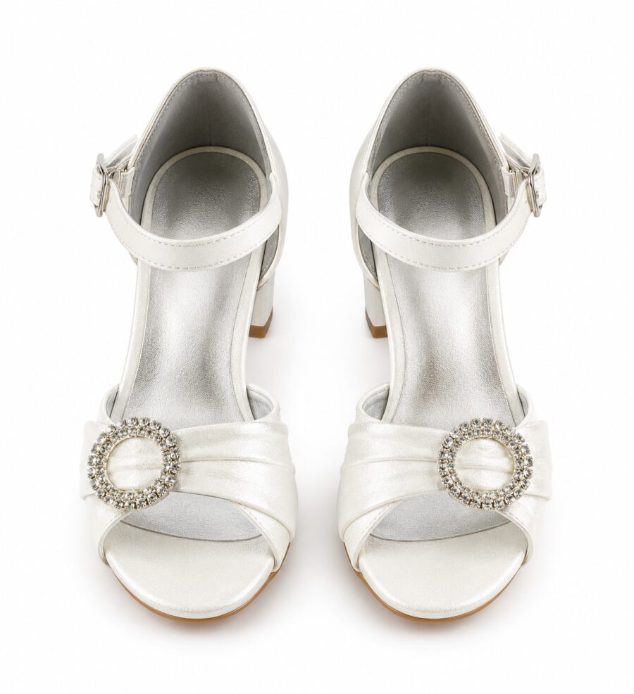 White Communion Shoes With Heels