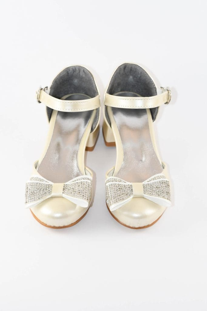 Girls Pearl Occasion Shoes With Heels