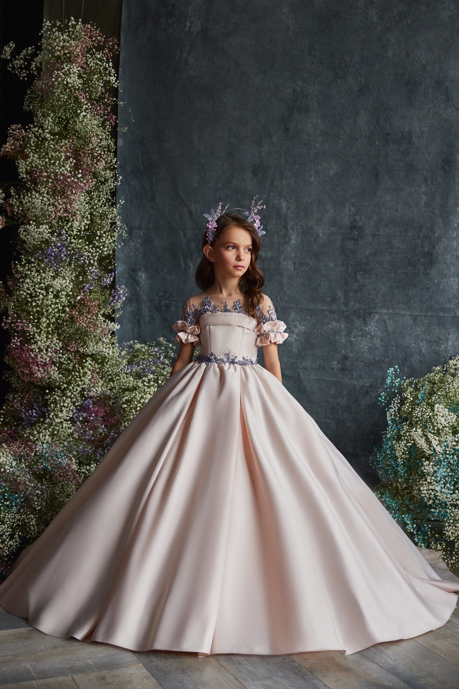 Couture Girls Powder colours Dresses at Quinn Harper Children's Occasion Wear in London UK